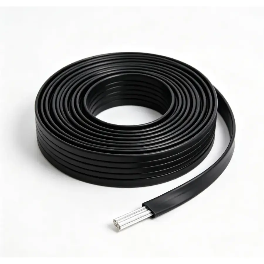 Filo piatto isolato in PVC di alluminio